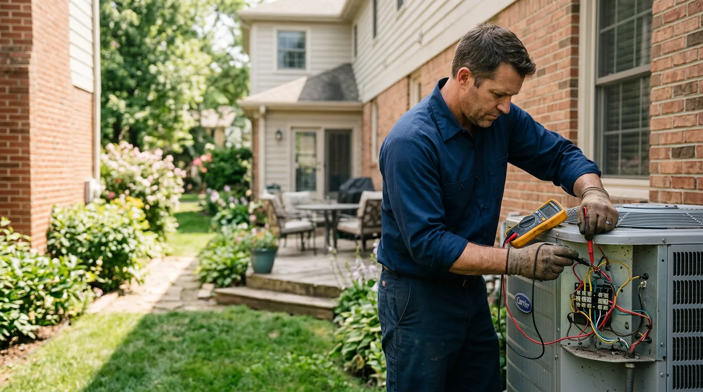 HVAC technician working near Hudson, CO